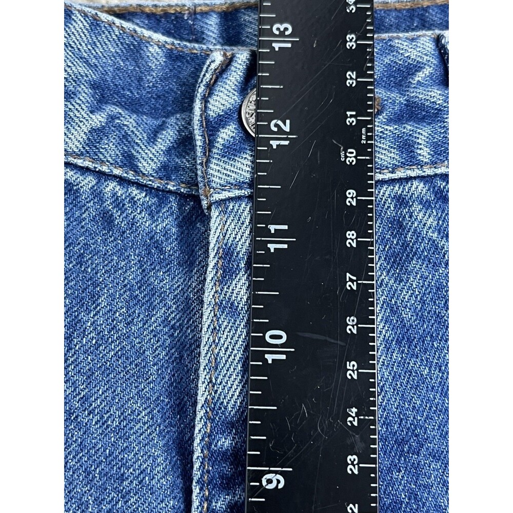 VTG 90s Levis 900 Blank Silver Tab Women 28x30 Tapered Mom Jeans US Fabric Rare - Picture 10 of 12